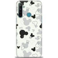 Realme 6i Kılıf HD Baskılı Kılıf - Siyah Mickey + Tam Ekran Koruyucu