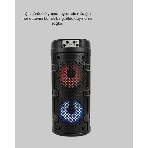 Bluetooth 5.0 Kablosuz Hoparlör Çift Sürücülü Yüksek Ses Kalitesi Kompakt Tasarım