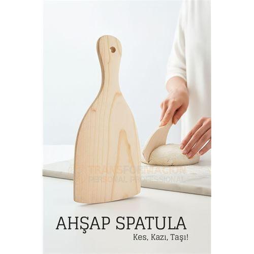 Ahşap Hamur Spatulası 21x9,5 cm – Doğal, Ergonomik ve Çok Amaçlı Mutfak Yardımcısı