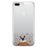 Apple iPhone 8 Plus Kılıf Köpek Maması Pug Arka Kapak Koruma Desenli Full Koruyucu