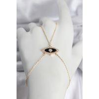 Pirinç Göz Model Gold Renk Zirkon Taşlı Kadın Şahmeran