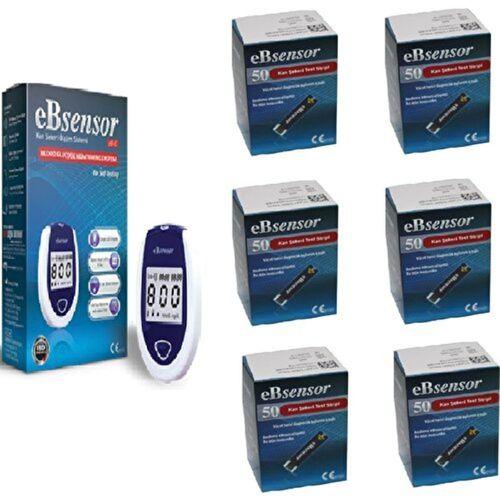 Ebsensor Kan Şeker Ölçümcihazı + X6 Kutu ÖLÇÜMSTRIBI(300 Ölçüm)