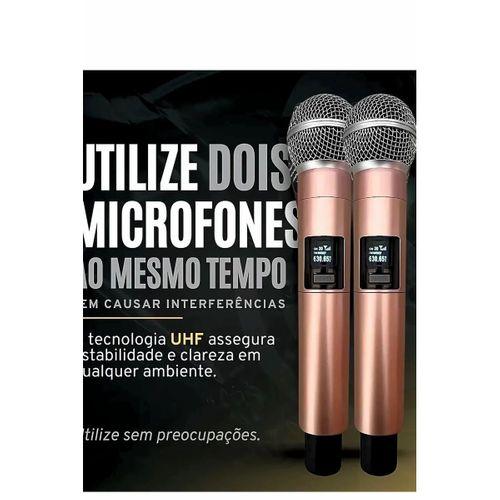 Profesyonel Çiftli Kablosuz Mikrofon Seti Karaoke Şarj Edilebilir 50 Metre Mesafe Rose