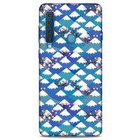 Samsung Galaxy A9 2018 Kılıf Pastel Renkler (16) Kalın Kılıf Yeşil Mavi
