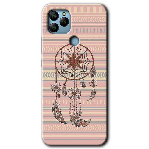 MRCİLETİSİM General Mobile GM 21 Kılıf HD Desen Baskılı Arka Kapak + Temperli Cam - Mandala Retro