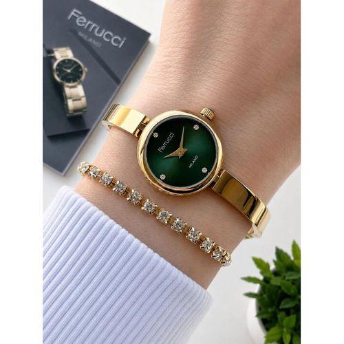 Ferrucci Küçük Vintage Kasa Çelik Kordon 2 Yıl Garantili 3 Atm Kadın Kol Saati+Bileklik BFC.03768.2