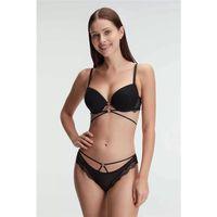 Balenli Destekli Dolgulu Göbek Detaylı Puantiyeli Dantelli Sütyen Ve Slip Takım