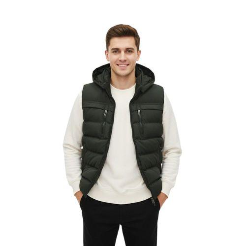 Erkek Kapüşonlu Spor Yelek 4021 BGL-ST04900