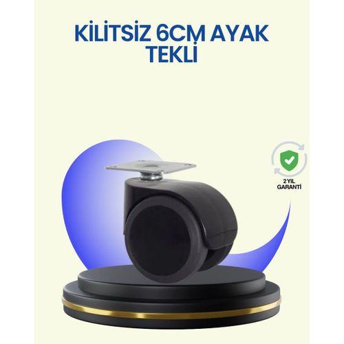 6 Cm Döner Kilitsiz Ayak Tek Parça