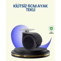 6 Cm Döner Kilitsiz Ayak Tek Parça