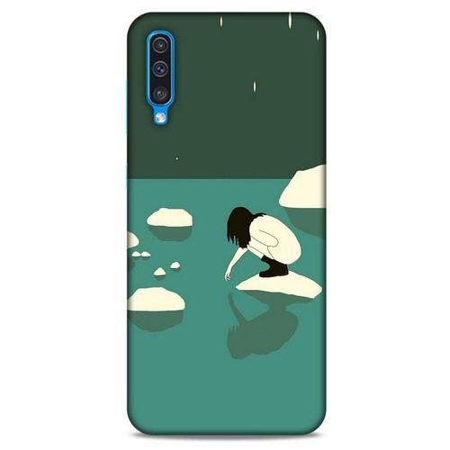 Samsung Galaxy A50 Kılıf Depresyon (8) Baskılı Kılıf Siyah Kahverengi