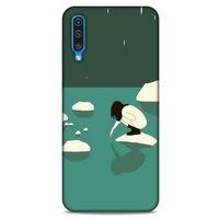 Samsung Galaxy A50 Kılıf Depresyon (8) Baskılı Kılıf Siyah Kahverengi