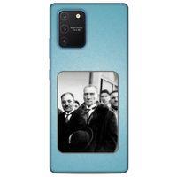 Samsung Galaxy S10 Lite Kılıf Atatürk (34) Slim Armor Kılıf Açık Mavi