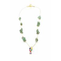 Kırıktaşlı Balık Kolye - Su Yeşili