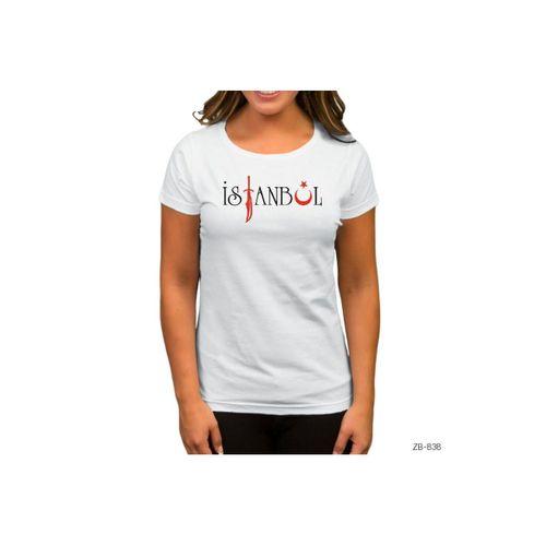 İstanbul Osmanlı Kılıç Beyaz Kadın Tişört