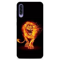 Lopard Samsung Galaxy A50s Uyumlu Kılıf FireX (20) Koruyucu Kılıf Ateşli Aslan