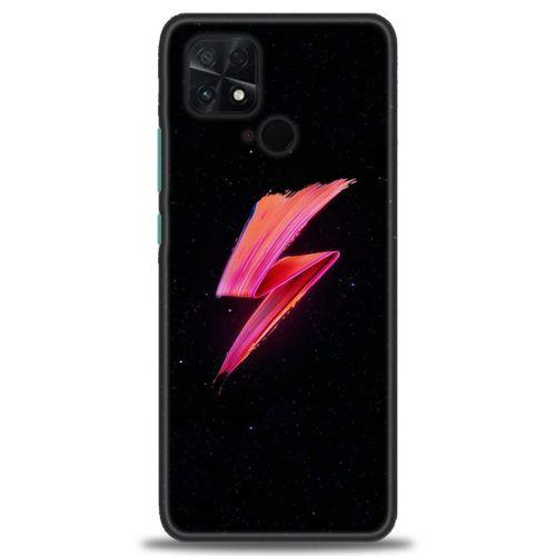 Xiaomi Poco C40 Kılıf HD Baskılı Kılıf - Pembe Şimşek + Tam Ekran Koruyucu