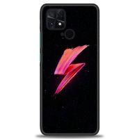 Xiaomi Poco C40 Kılıf HD Baskılı Kılıf - Pembe Şimşek + Tam Ekran Koruyucu