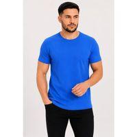 Erkek Basic Tişört Bisiklet Yaka Kısa Kol Günlük Yazlık Slim Fit T-Shirt - Saks Mavisi