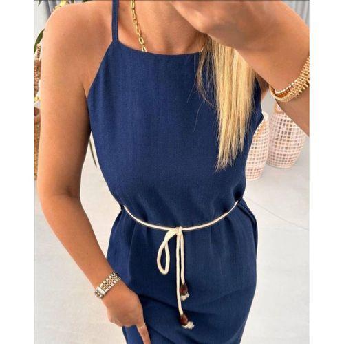 Kadın Kadın Omuz Askılı Kuşak Dahil Elbise