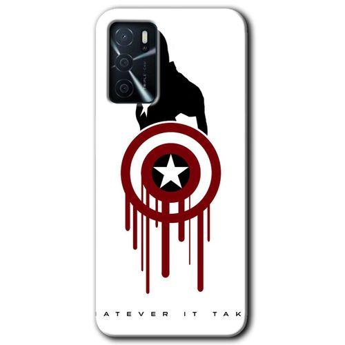 OPPO Oppo A16 Kılıf HD Desen Baskılı Arka Kapak - Captain Amerika