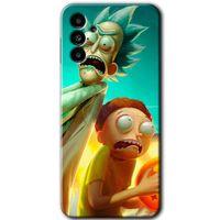 MRCİLETİSİM Samsung Galaxy A13 5G Kılıf HD Desen Baskılı Arka Kapak + Temperli Cam - Rick Morty