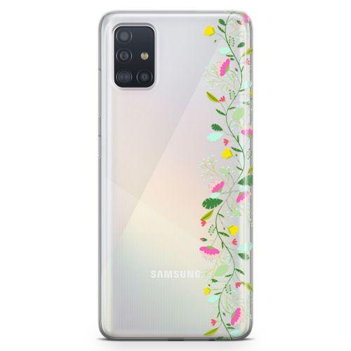 Samsung Galaxy A51 Kılıf Asma Çiçek Arka Kapak Koruma Desenli Full Koruyucu