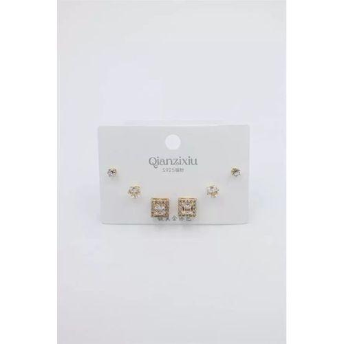 Çoklu Set Küpe - Altın