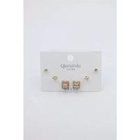 Çoklu Set Küpe - Altın