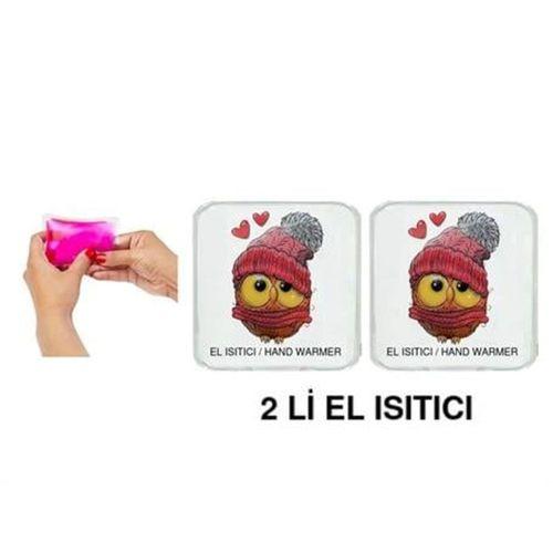 2 Adet Bereli Baykuş Cep Sobası,El Isıtıcı,Sıcak Su Torbası Pvc  10X9,5Cm