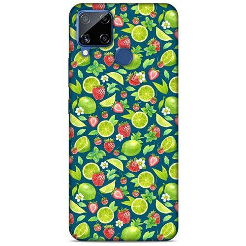 Frutix Çilek Lime  01 Oppo Realme C15 Kılıf Desenli Silikon