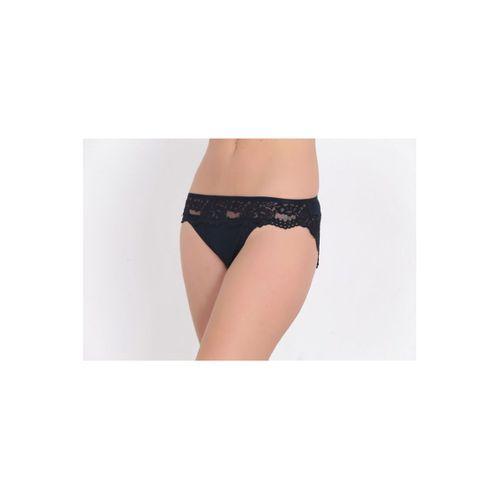 Dantel Ve Fiyonk Detaylı Kadın Günlük Külot Lacivert