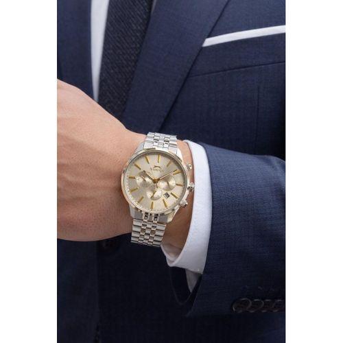 Slazenger İtalyan Tasarım Bileklik Hediyeli 2 Yıl Garantili 10 Atm Çelik Erkek Kol Saat ESL1812.E.11