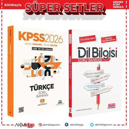 Marsis Yayınları 2026 KPSS Türkçe ve AKM Dil Bilgisi Soru Bankası Seti 2 Kitap
