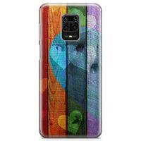 Xiaomi Redmi Note 9s Kılıf Tahta Kalpler Arka Kapak Koruma Desenli Full Koruyucu