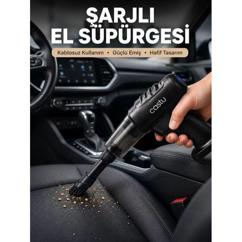 Şarjlı Araç İçi El Süpürgesi Ve Hava Pompası