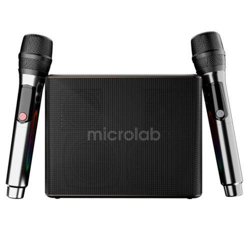 MICROLAB M60 Vega, 100W, Taşınabilir, BT/USB/AUX/TF/Type-C, RGB Işıklı, 15000mAh Batarya, 2adet Mikrofon, Karaoke/Parti, Bluetooth Speaker,
