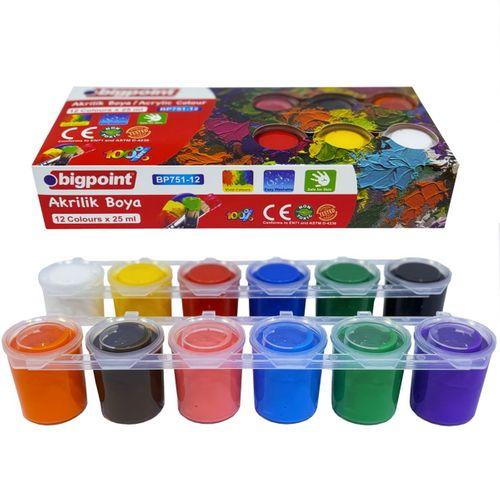 Bigpoint Akrilik Boya 12 Renk x 25 ml