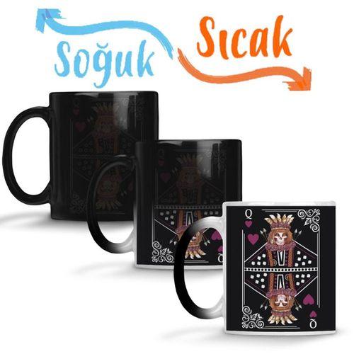 Queen Of Hearts Sihirli Kupa Bardak Porselen
