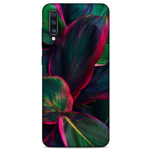 Lopard Samsung Galaxy A70s Uyumlu Kılıf Bahar (25) Antişok Kapak Fuşya Yeşil