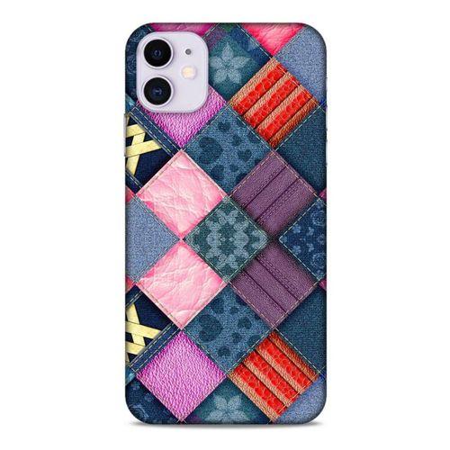 Apple Iphone 11 Kılıf Patchwork (39) Liquid Crystal Kılıf Şeker Pembe Bordo