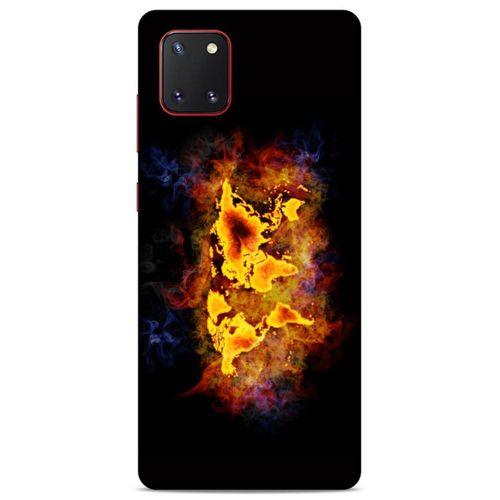 Lopard Samsung Galaxy Note 10 Lite Uyumlu Kılıf FireX (43) Thin Fit Kılıf Dünya Haritası