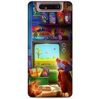 Retro (25) Desen Antişok Kapak Renkli Samsung Galaxy A80 Kılıf