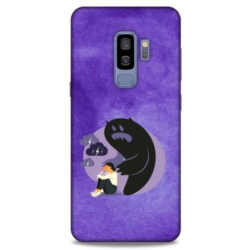 Samsung Galaxy S9 Plus Kılıf Depresyon (41) Tank Kılıf Koyu Yeşil Pembe