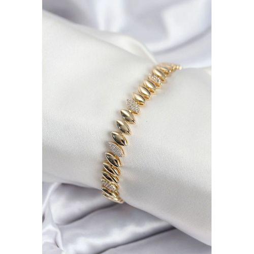 Pirinç VIP Seri Gold Renk Arpa Model Kadın Bileklik