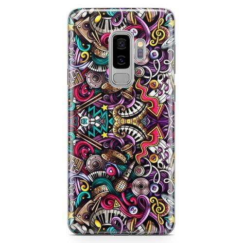 Samsung Galaxy S9 Plus Kılıf Youtuber Doodle Arka Kapak Koruma Desenli Full Koruyucu