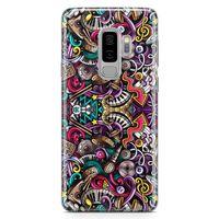 Samsung Galaxy S9 Plus Kılıf Youtuber Doodle Arka Kapak Koruma Desenli Full Koruyucu