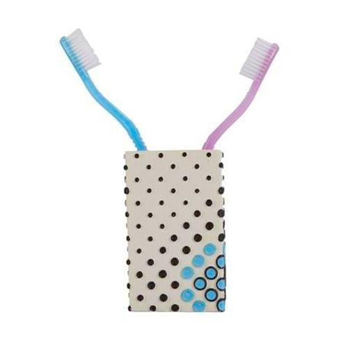 2 Adet Diş Fırçalık Ve Macunluk Puanlı Poliresin 6X6X10Cm 200Ml Banyo Seti