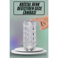 Masa Ve Gece Lambası Şık Ve Dayanıklı Sensörlü Şarjlı Kristal Lamba