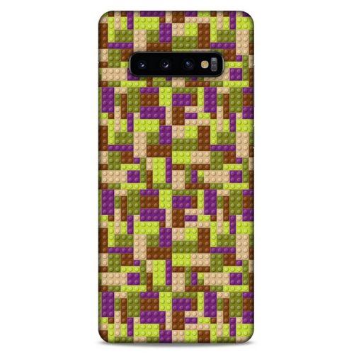 Lopard Samsung Galaxy S10 Plus Uyumlu Kılıf BloX (50) Shockproof Kılıf Kahve Yeşil